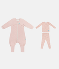 Footed Sleep Bag & Pyjama Bundle | 1.0 TOG | Powder Pink Twinkle | Blush Cherries