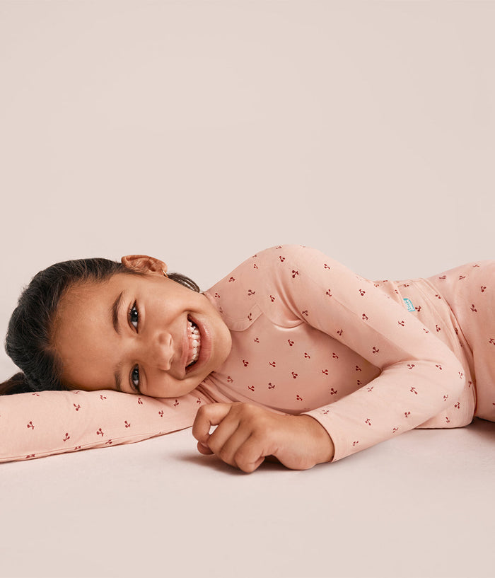 Footed Sleep Bag & Pyjama Bundle | 1.0 TOG | Powder Pink Twinkle | Blush Cherries