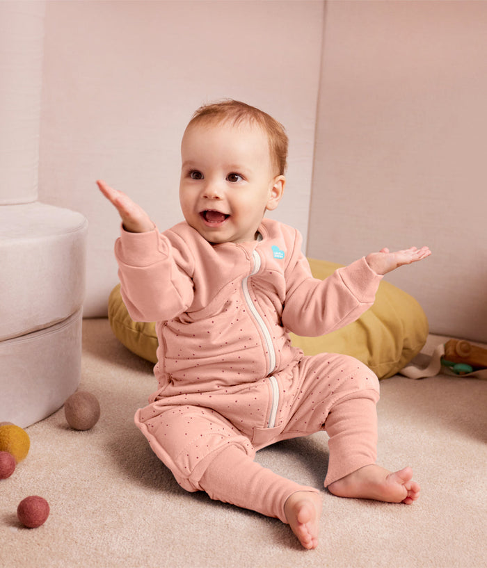 Footed Sleep Bag & Pyjama Bundle | 2.5 TOG | Rose Pebbles | Blush Cherries