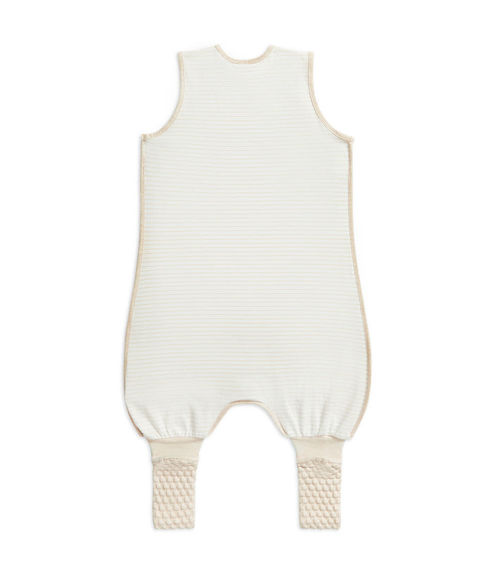 Footed Sleep Bag Sleeveless 0.2 TOG Cotton Tan Breton Stripe