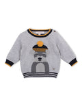 Fox & Finch Woof Dog Sweater in Grey Marle