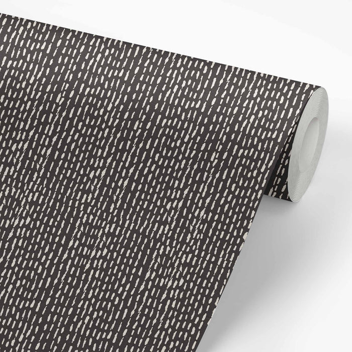 Brighten up your walls with this Freehand Dashes Wallpaper — the perfect mix of charcoal.