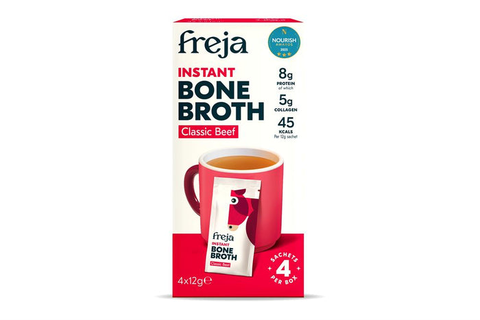 Freja Instant Bone Broth Beef 4 x 12g Sachets