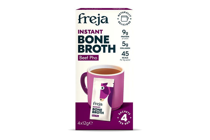 Freja Instant Bone Broth Beef Pho Box of 4 x 12g Sachets