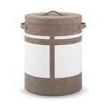 Laundry Hamper / Brown/Off-White