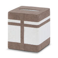 Tissue Box / Brown/Off-White