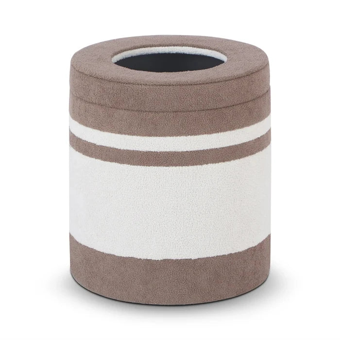 Wastebin / Brown/Off-White