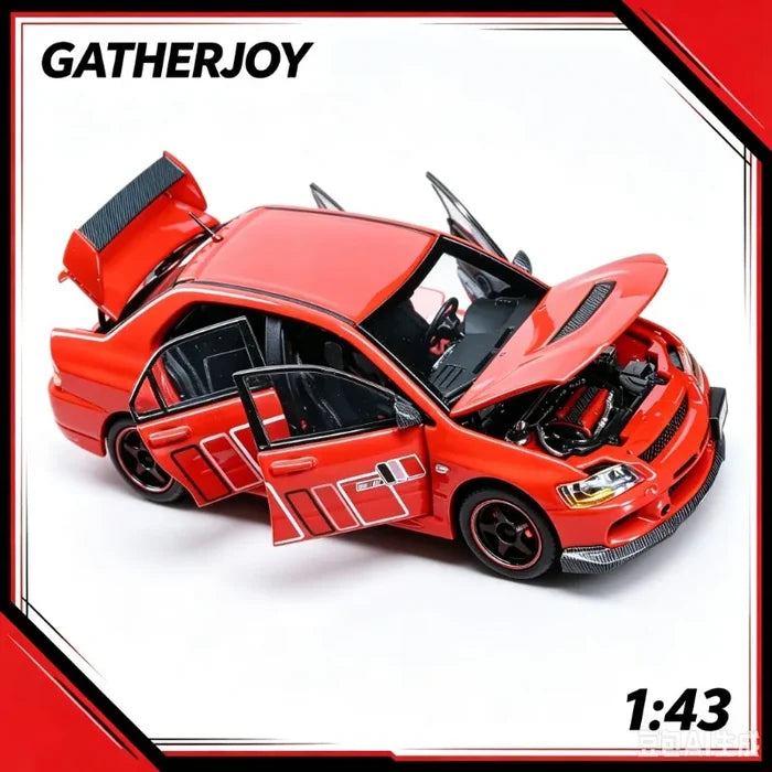 GATHERJOY 1:43 Mitsubishi Lancer Evolution IX Die Casting Alloy Car Model Collection Souvenir.