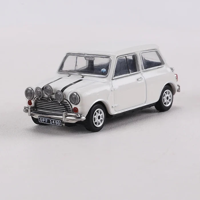 GCD 1:64 Austin Mini Cooper S White/Blue/Red Alloy Model Car