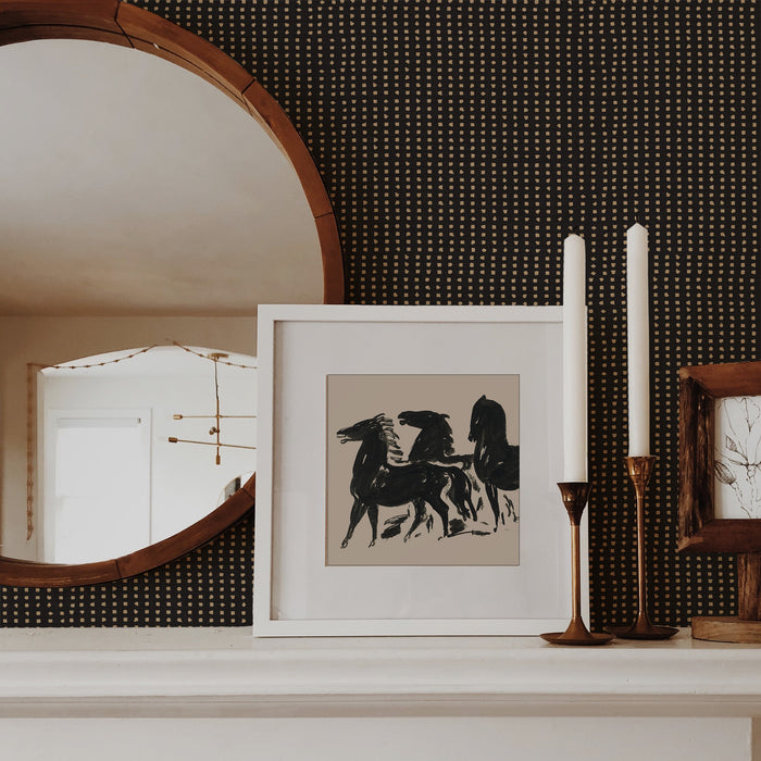 Inspire a creative atmosphere with our Geometric Dots Wallpaper in charcoal. Its abstract pattern of dots will bring any room to life, allowing you to express sophistication with a unique and artistic approach.