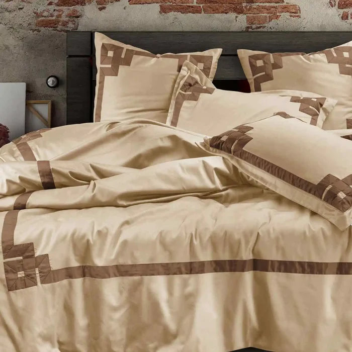 Bedding 6Pcs Set / Beige/Copper
