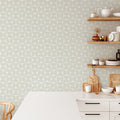 Half Circle Tile Wallpaper - Light Sage