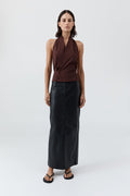 Halter Wrap Top - Liqueur
