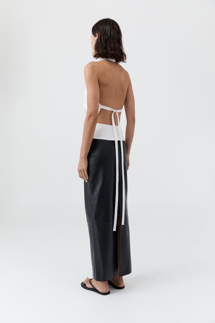 Halter Wrap Top - White