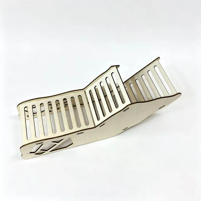 Hamster Wooden Tunnel Passage with Ladder, Golden Hamster Hideout House, Cage Decoration Supplies