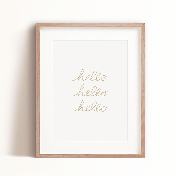 Hello Art Print