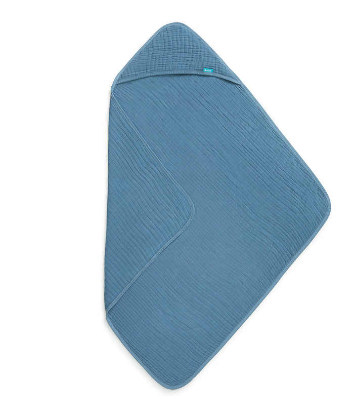 Hooded Towel Muslin Storm Blue