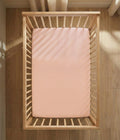 HushDry™ 2-in-1 Waterproof Fitted Cot Bed Sheet Viscose from Bamboo Blush