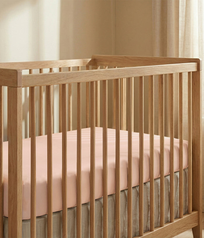 HushDry™ 2-in-1 Waterproof Fitted Cot Bed Sheet Viscose from Bamboo Blush