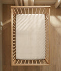 HushDry™ 2-in-1 Waterproof Fitted Cot Bed Sheet Viscose from Bamboo Tan Houndstooth