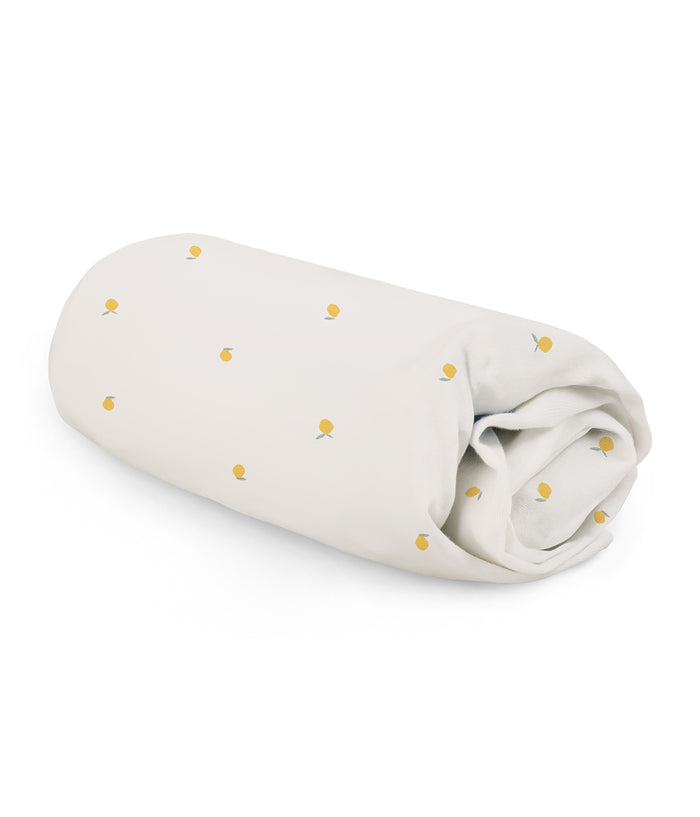 HushDry™ 2-in-1 Waterproof Fitted Side Sleeper Sheet Viscose from Bamboo Cream Lemons