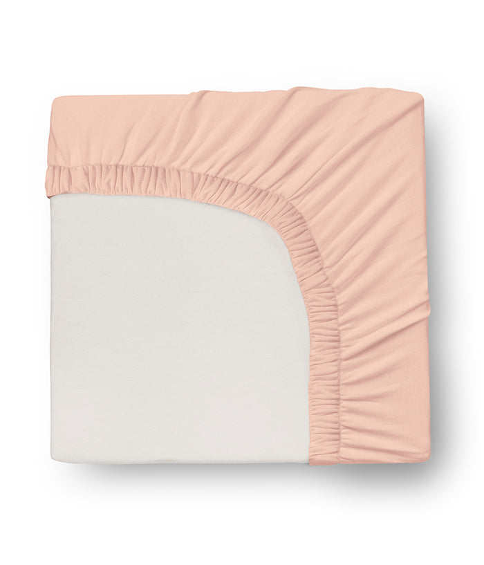 HushDry™ 2-in-1 Waterproof Fitted Super King Sheet Viscose from Bamboo Blush