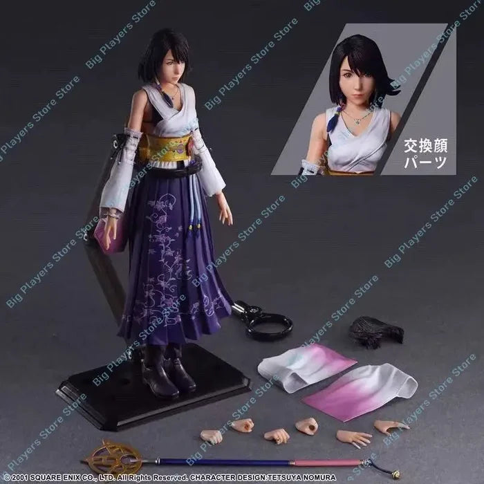 In Stock Play Arts Kai Yuna 2.0 & Tifa Final Fantasy X Action Figures