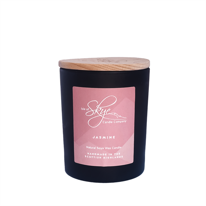Jasmine Scented Black Candle 45 hrs (9.5cm x 8cm x 8cm)