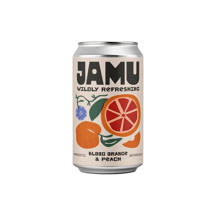 Jamu Blood Orange & Peach Prebiotic Soda 330ml