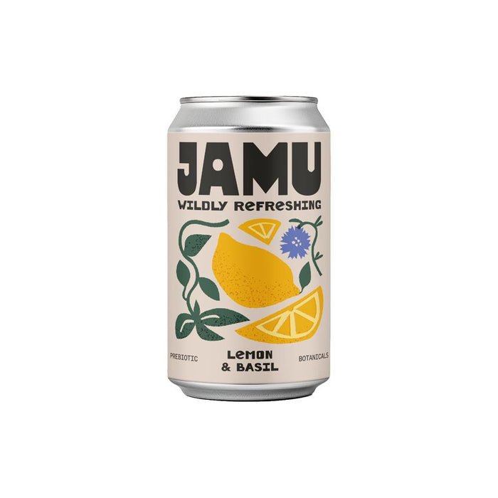 Jamu Lemon & Basil Prebiotic Soda 330ml