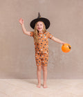 Kids Pyjama Set Short Sleeve Viscose from Bamboo Hazel Black Cat Moods