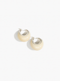 Large Crescent Earrings by Dinosaur Designs - Cream