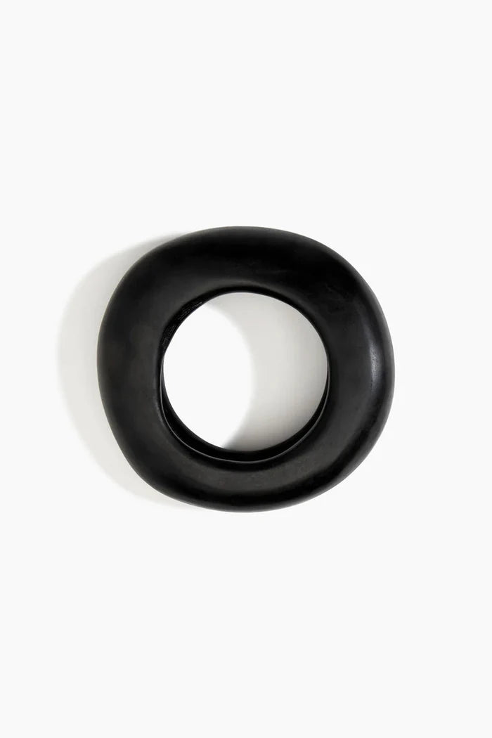 Large Drift Bangle by Dinosaur Designs - Black