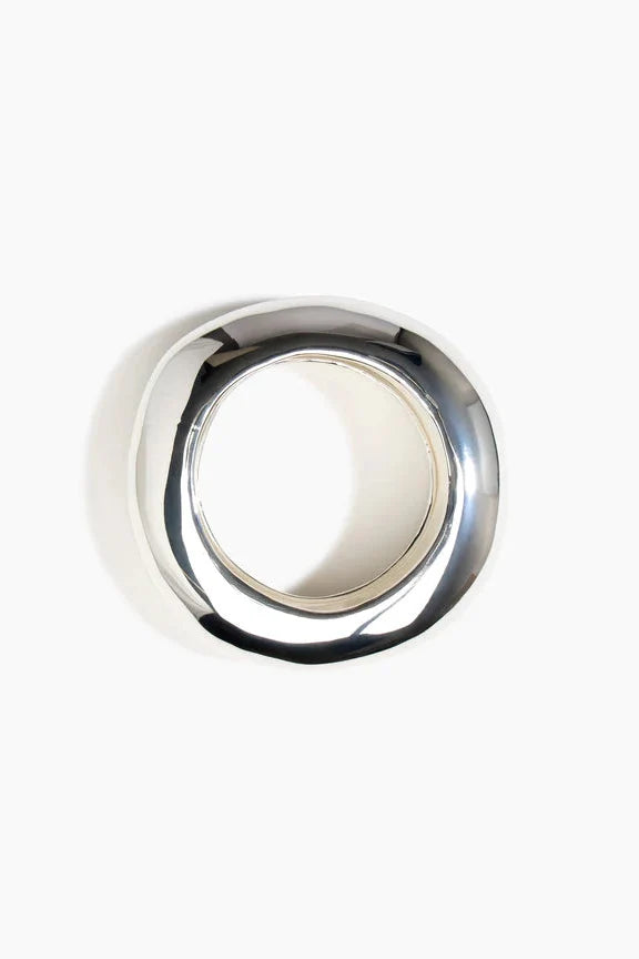 Large Drift Bangle by Dinosaur Designs - Silver