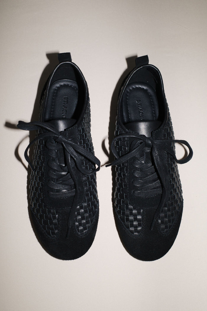 Lattice Weave Ballet Sneaker - Black