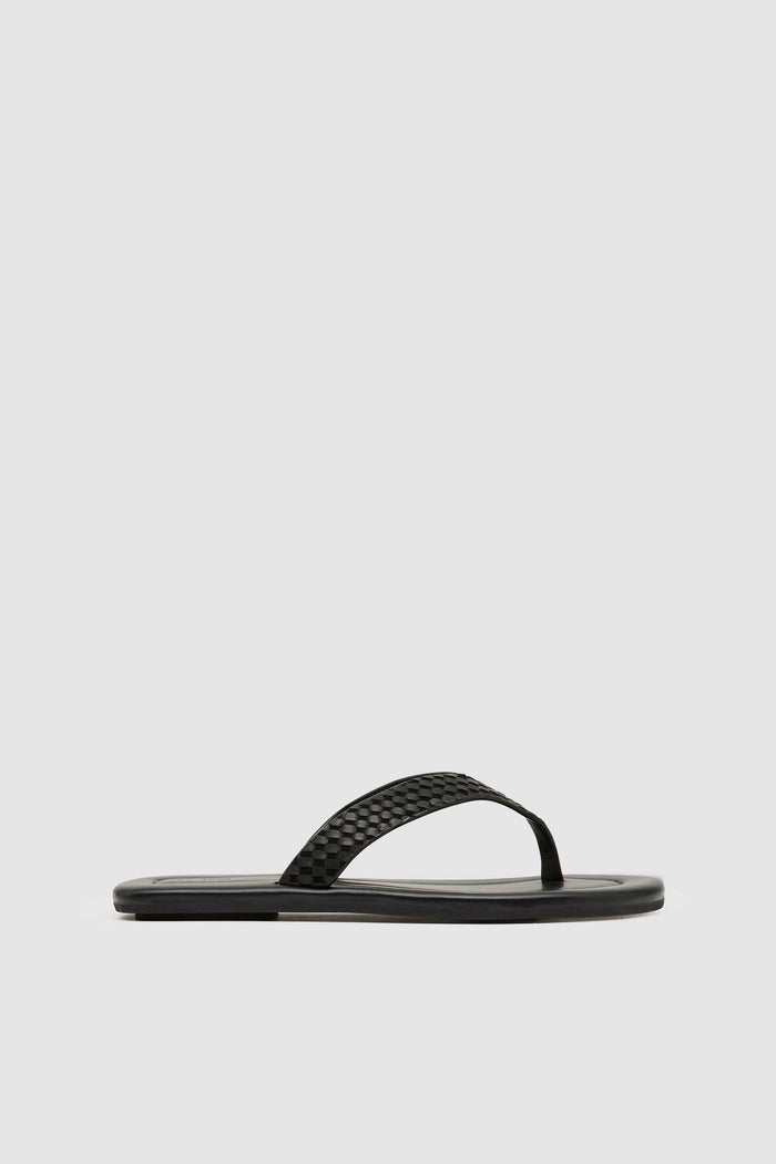 Lattice Weave Thong - Black