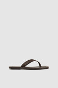 Lattice Weave Thong - Coffee