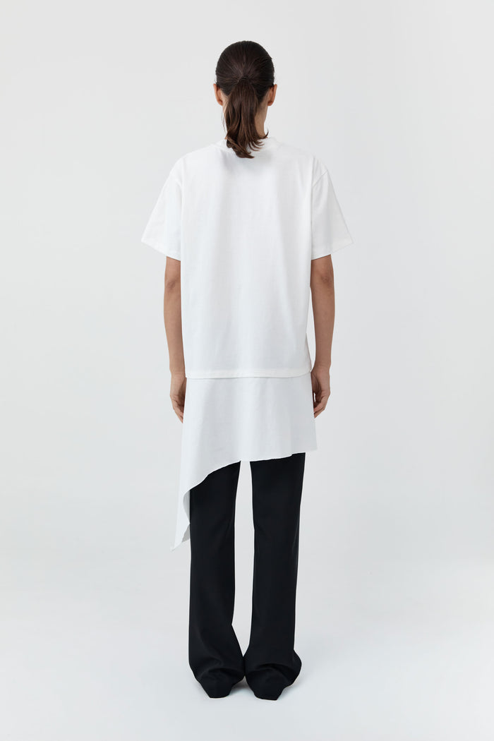 Layered Tee Mini Dress - Off White