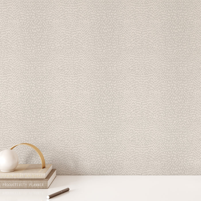 Make a wild statement with this unique gray Leopard Wallpaper! It's got whimsical leopard spots, without being too overwhelming, so your walls can add a bit of fun while still maintaining a subtle look.