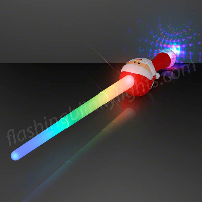 Light Up Santa Toy Sword with Expandable Saber