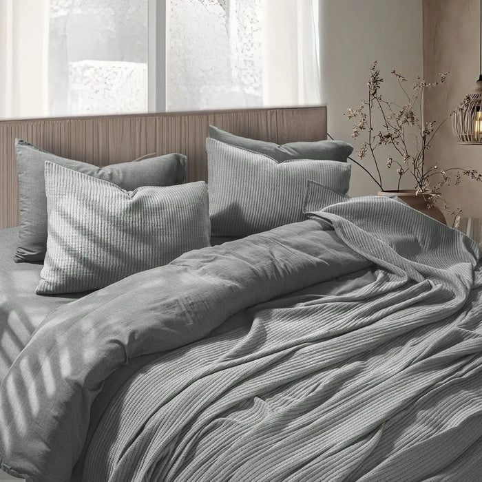 Gray / 3Pc Bed Spread Set