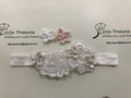 Little Possums Antique 3 Daisy Lace Headband