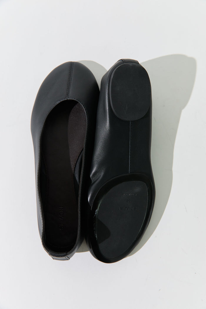 Low Scoop Ballet Flat - Black
