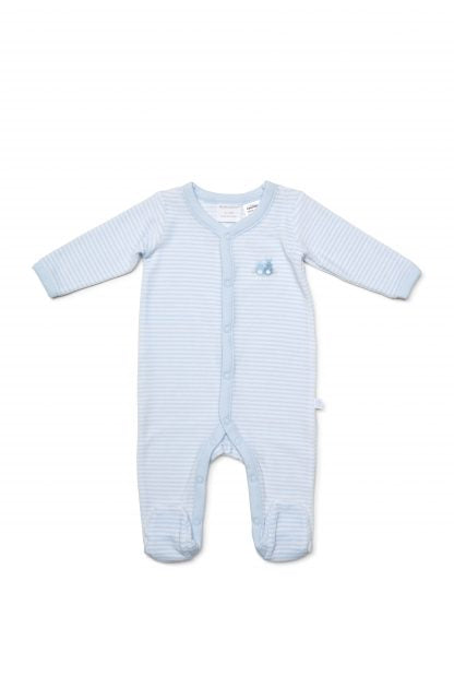 Marquise Boys Bunny Studsuit - Blue Stripe