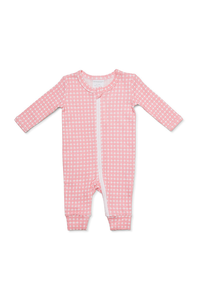 Marquise Girls Dot Footless Zip Growsuit