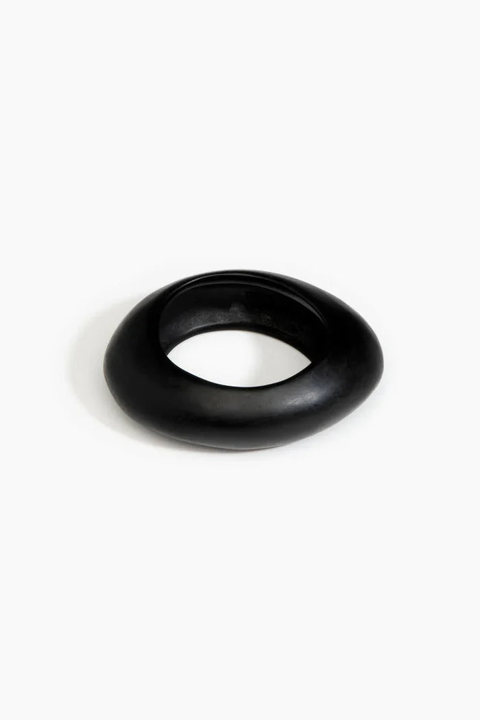 Medium Rock Bangle by Dinosaur Designs - Black