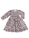 Meleze Hand Smocked Dress Jasmine - Red Floral