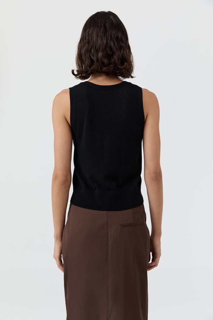 Merino Wool Oupa Vest - Black