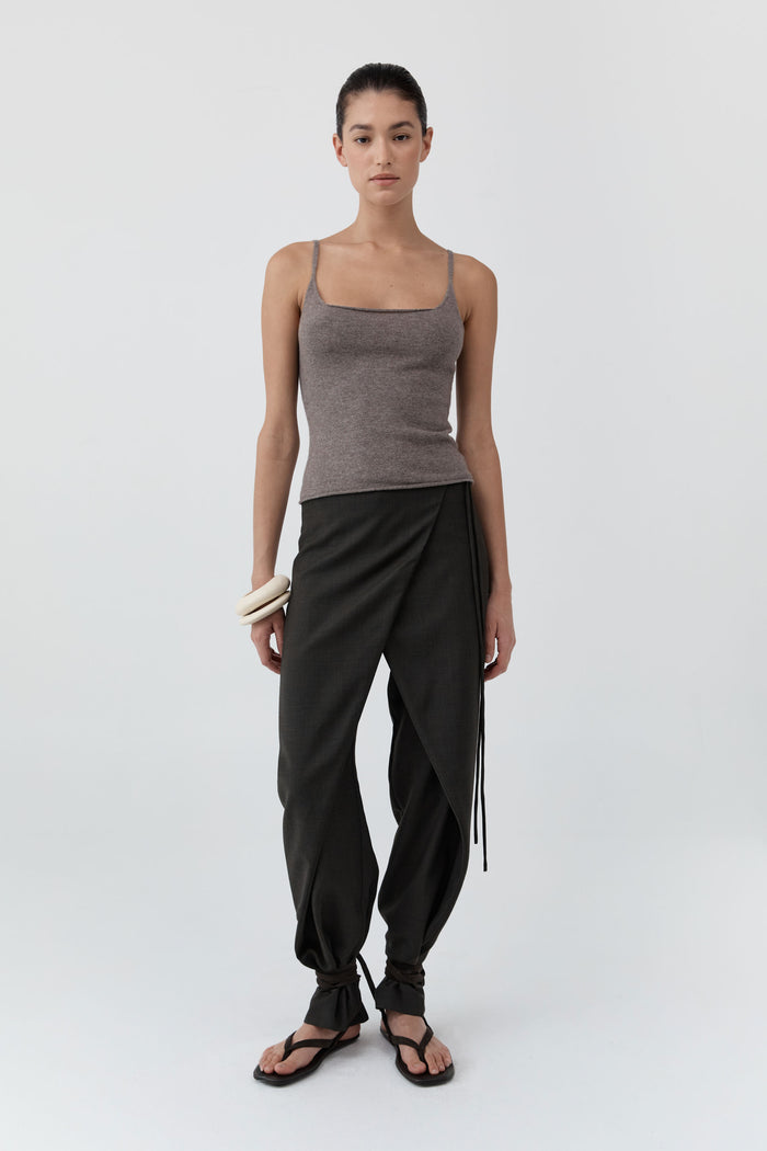 Merino Wool Slim Tank - Vapor