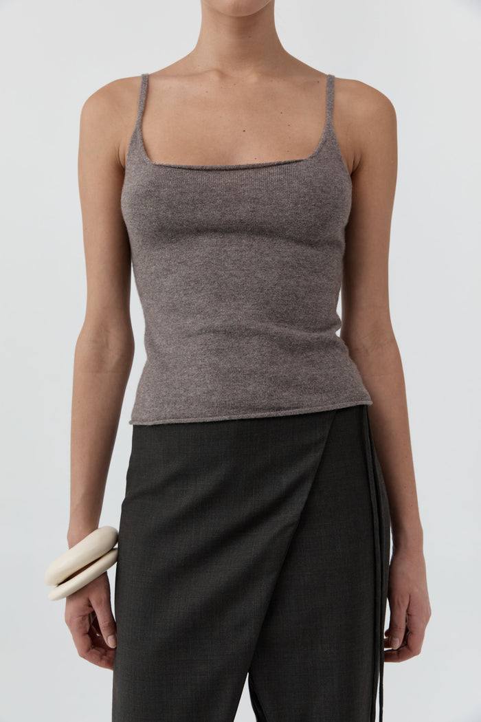 Merino Wool Slim Tank - Vapor